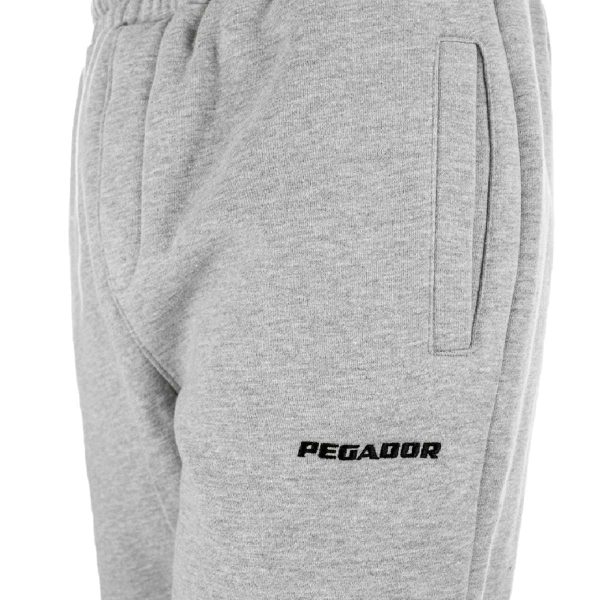 Pegador Logo Wide Sweat Pants - Heather Grey Black PGDR-1148-224 001 - hellgrau meliert-schwarz Verkauf – Bild 3