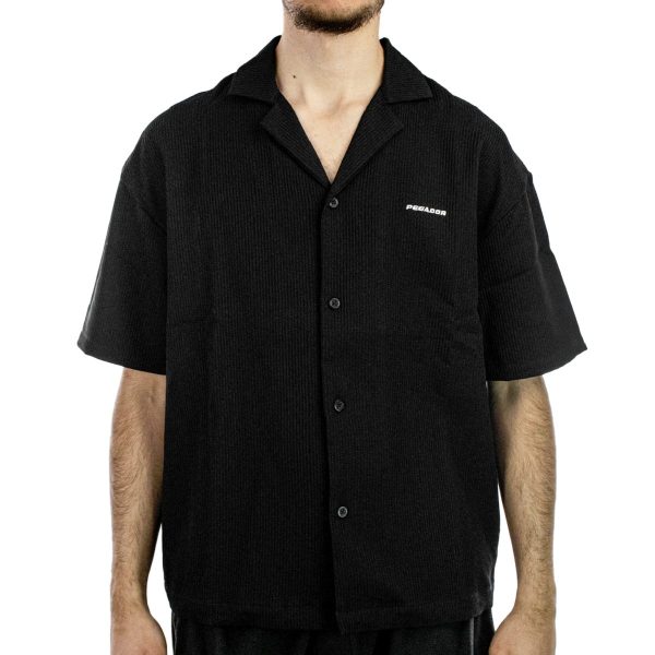 Pegador Troy Plissee Summer Shirt Hemd - black PGDR-3390-001 - schwarz Online