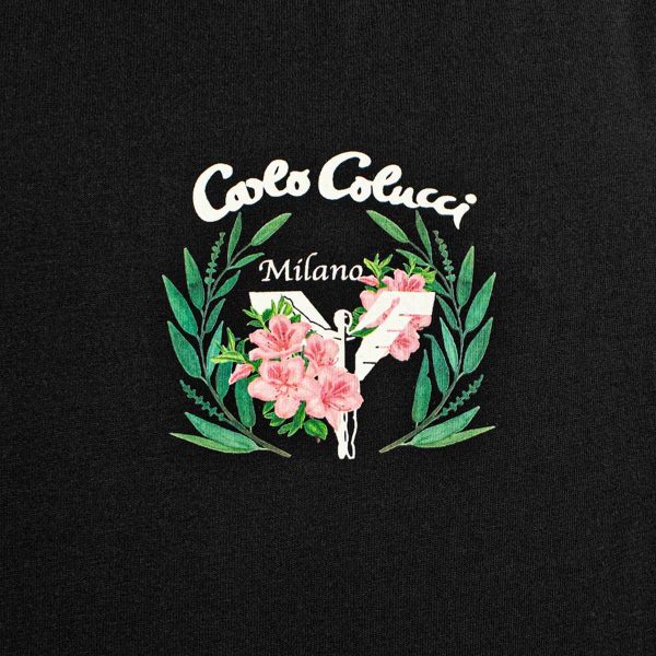 Carlo Colucci Casa Colucci Oversize Raglan Sleeve T-Shirt C3463-20 - schwarz-grün Online-Schn?ppchen – Bild 3