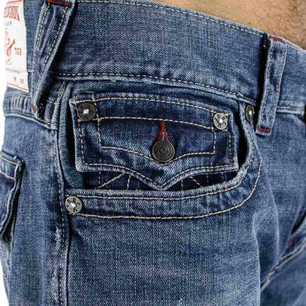 True Religion Ricky SN Flap 34 Inch Jeans 108701-IUEM - blau Rabatt – Bild 4