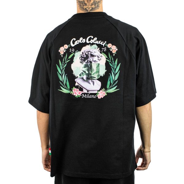 Carlo Colucci Casa Colucci Oversize Raglan Sleeve T-Shirt C3463-20 - schwarz-grün Online-Schn?ppchen – Bild 2