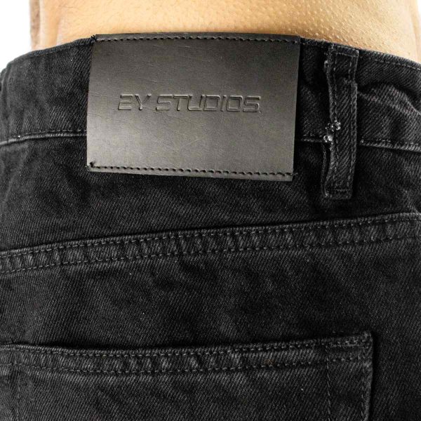 2Y Studios Arun Open Hem Straight Jeans - Black J-S-10014-BLK - schwarz Online-Schn?ppchen – Bild 3