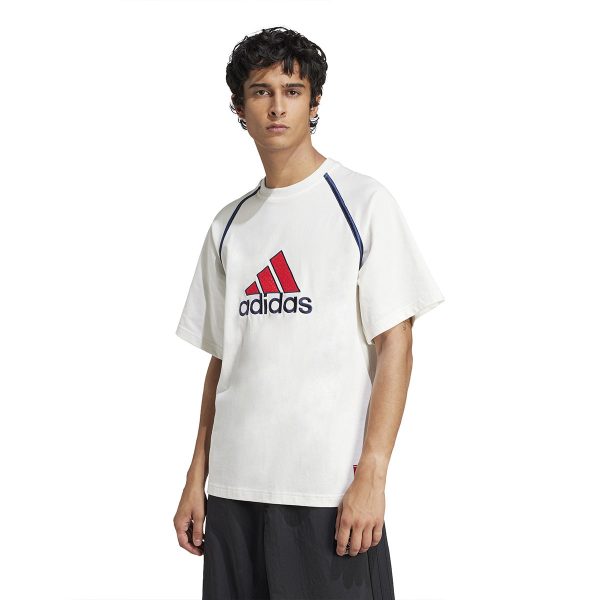 Adidas Badge T-Shirt IM7840 - weiss-rot-dunkelblau Angebot
