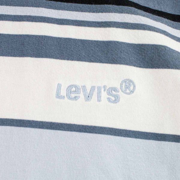 Levi s® Authentic Polo - Acacius Stripe Egret A6735-0025 - blau-weiss-schwarz Zu verkaufen – Bild 2