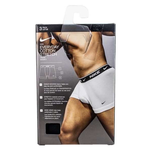 Nike Trunk Boxershort 3er Pack 0000KE1008-K0L - schwarz-grau-blau-weiss Mode – Bild 3