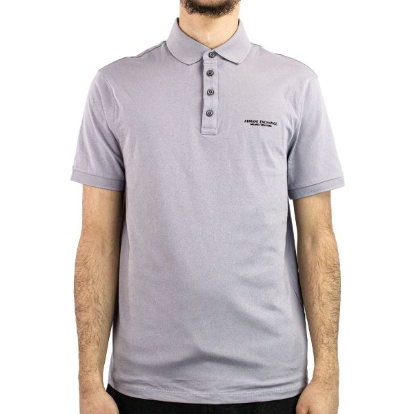 Armani Exchange Jersey Polo - Lilac Gray 8NZF80-Z8H4Z-UA047 - grau flieder Jetzt online