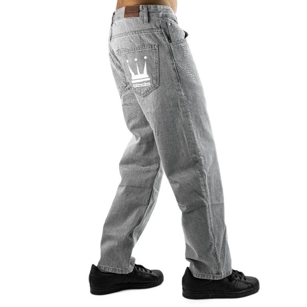 DADA Supreme Minimalist Loose Fit Jeans Grey DDEN004GRY - grau Im Angebot