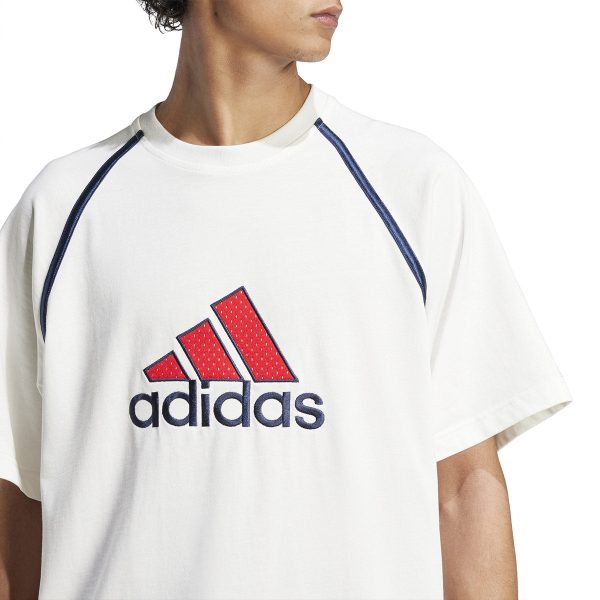 Adidas Badge T-Shirt IM7840 - weiss-rot-dunkelblau Angebot – Bild 5
