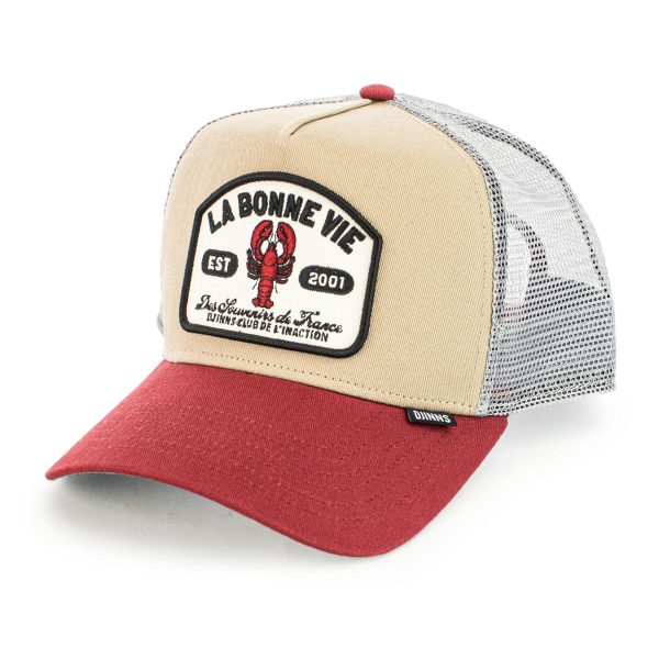 Djinns La Bonne Vie HFT Trucker Cap 1005467 - beige-rot-grau Online-Schn?ppchen