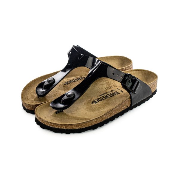 Birkenstock Gizeh Birko-Floor Patent Narrow 43663 - schwarz lack Im Angebot