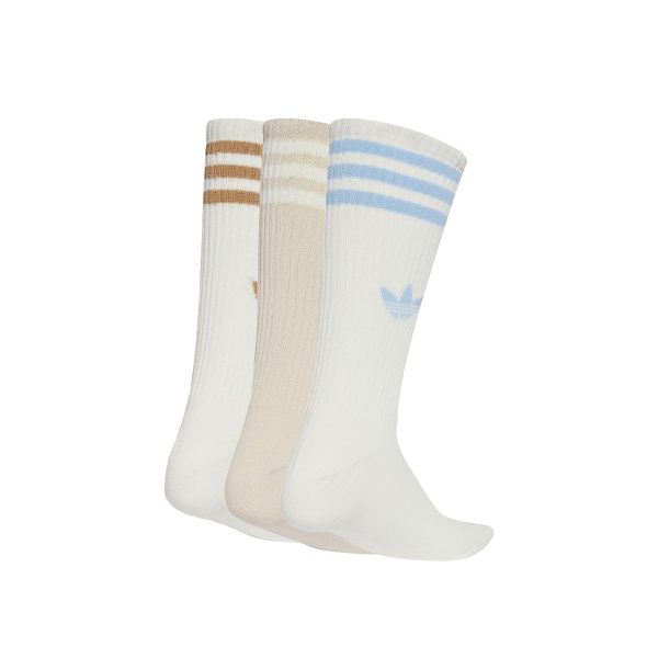 Adidas 3-Stripes High Crew Socken 3 Paar JV7420 - creme-beige-hellblau Im Angebot – Bild 2