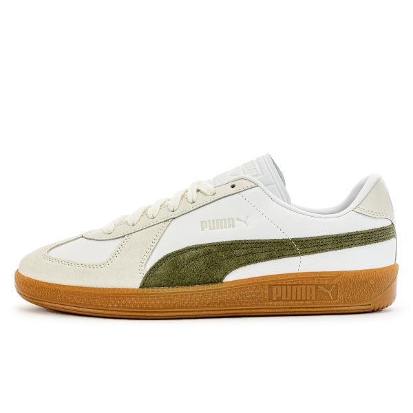 Puma Army Trainer - White Olive 386607-23 - weiss-creme-grün-gum Schn?ppchen