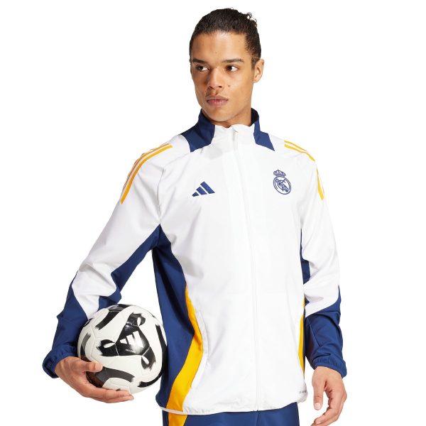 Adidas Real Madrid PreMatch Trainings Jacke IT5148 - weiss-dunkelblau-gelb Zu verkaufen – Bild 5