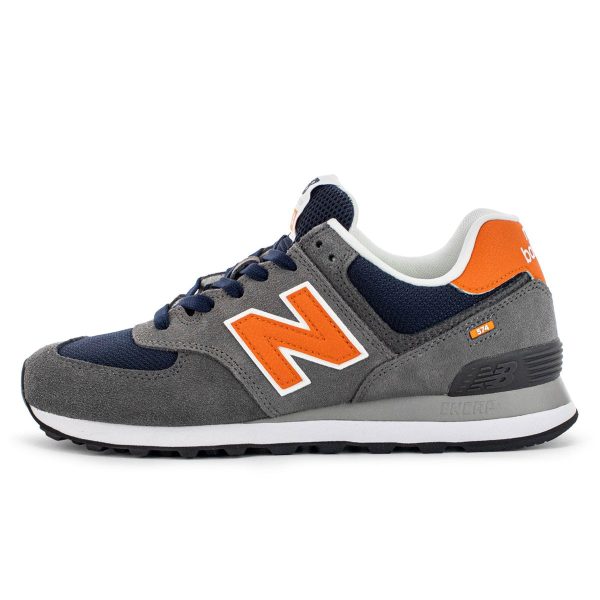 New Balance ML574EAF ML574EAF - grau-dunkelblau-orange Online-Schn?ppchen