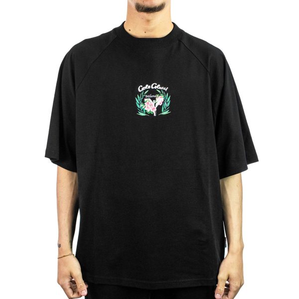 Carlo Colucci Casa Colucci Oversize Raglan Sleeve T-Shirt C3463-20 - schwarz-grün Online-Schn?ppchen