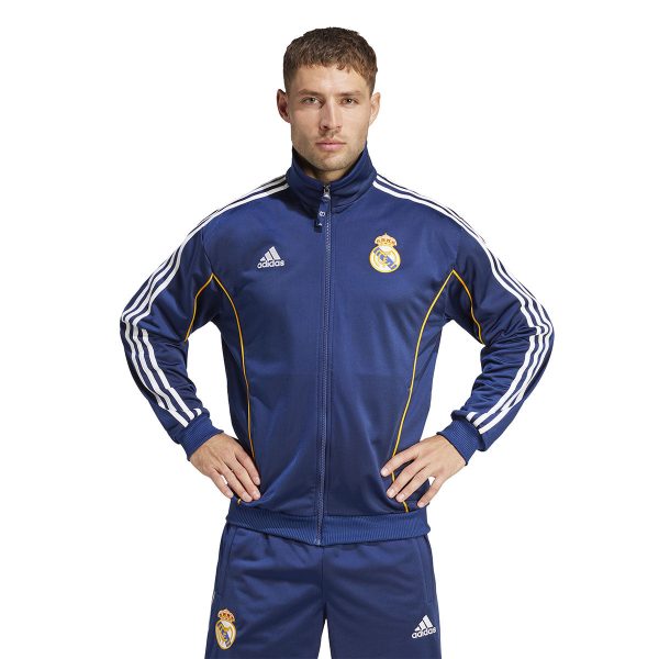 Adidas Real Madrid Performance Track Top 99 00 Trainings Jacke JW1993 - dunkelblau-weiss-gelb Verkauf