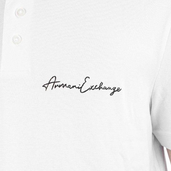 Armani Exchange Jersey Polo 8NZFSG-ZJ81Z-1100 - weiss Zu verkaufen – Bild 2