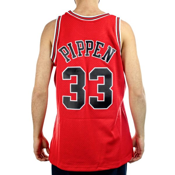 Mitchell & Ness Chicago Bulls NBA Scottie Pippen #33 Road 1997 Swingman Jersey 2.0 Trikot SMJYGS18153-CBUSCAR97SPI - rot-schwarz-weiss Jetzt online – Bild 2