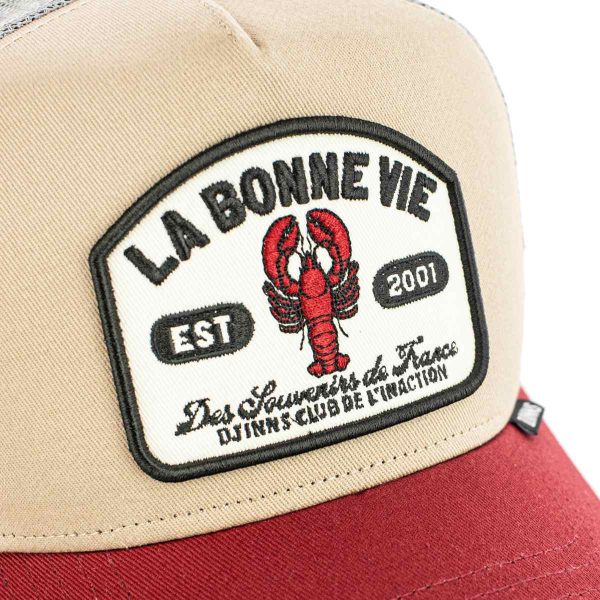 Djinns La Bonne Vie HFT Trucker Cap 1005467 - beige-rot-grau Online-Schn?ppchen – Bild 2