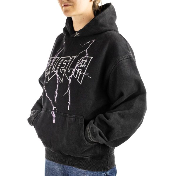 Favela Lightning Outline Hoodie FAV-2024-Q3-00106 - schwarz gewaschen Online-Schn?ppchen – Bild 2