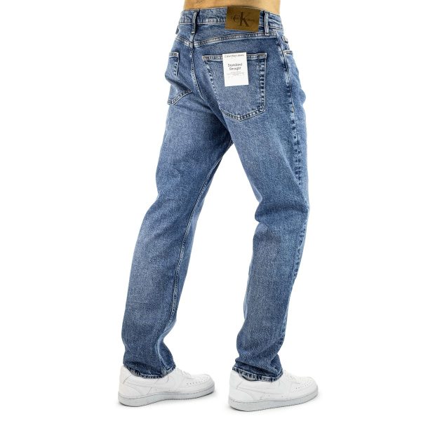 Calvin Klein Standard Straight Jeans J30J326882-1A4 - dunkelblau Zu verkaufen