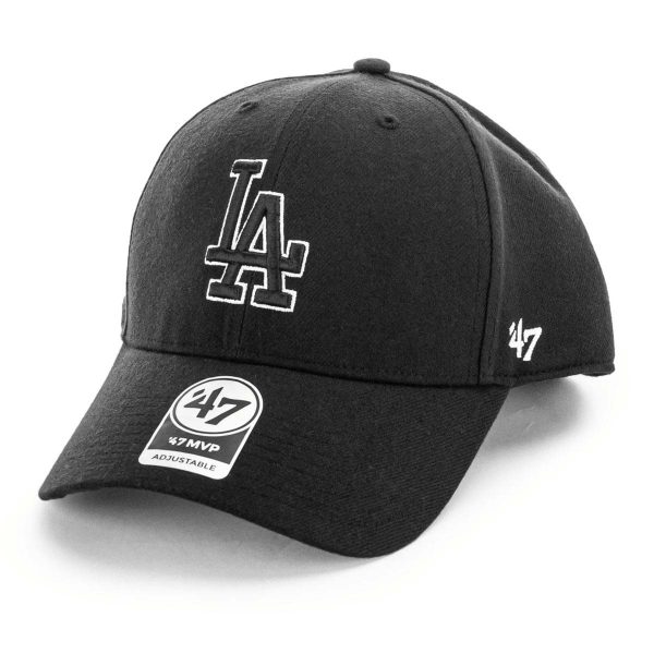 47 Brand Los Angeles Dodgers MLB MVP Wool Cap B-MVPSP12WBP-BKD - schwarz-weiss Online-Schn?ppchen