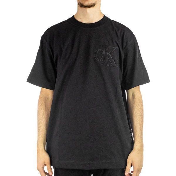 Calvin Klein CK Applique T-Shirt J30J325657-BEH - schwarz Zu verkaufen