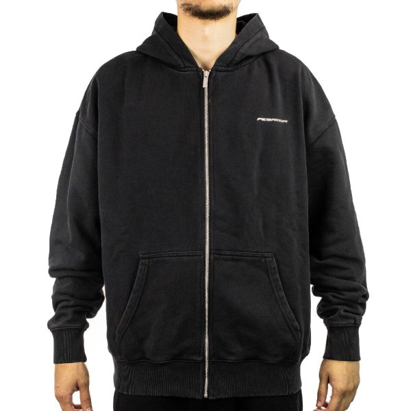 Pegador Dubose Oversized Sweat Jacke Zip Hoodie PGDR-3942-065 - schwarz gewaschen Schn?ppchen