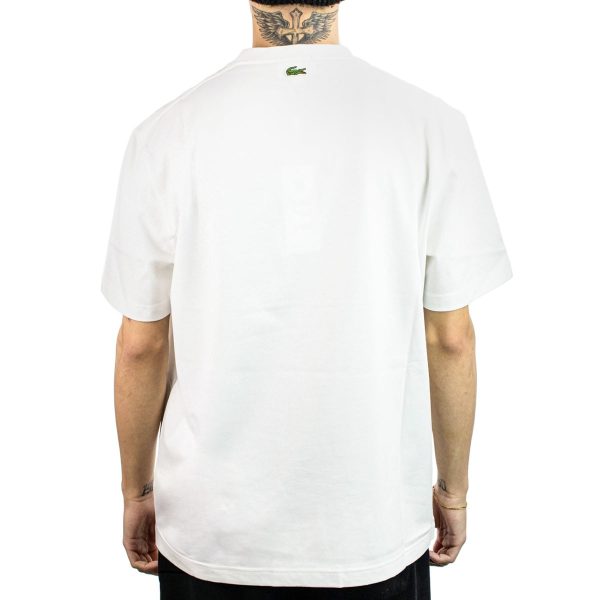 Lacoste T-Shirt - White TH2733-00-T01-70V - weiss-blau Mode – Bild 2