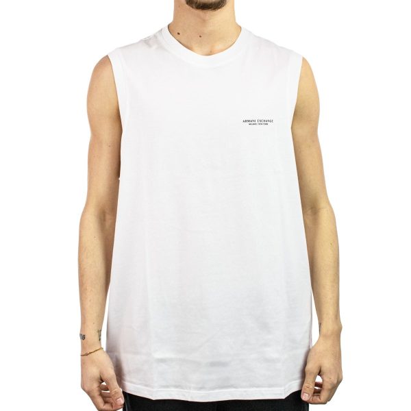 Armani Exchange Sleeveless Tank T-Shirt 8NZH97 ZJ9AZ 1100 - weiss Schn?ppchen