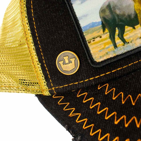 Goorin Bros. Model No. 70U9H Rodeo Trucker Cap G-101-1145-BLK - schwarz-beige Im Angebot – Bild 3