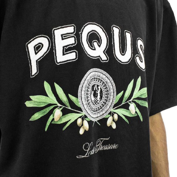 Pequs Olive Coin Relic T-Shirt 60620096 - schwarz-creme-grün Schn?ppchen