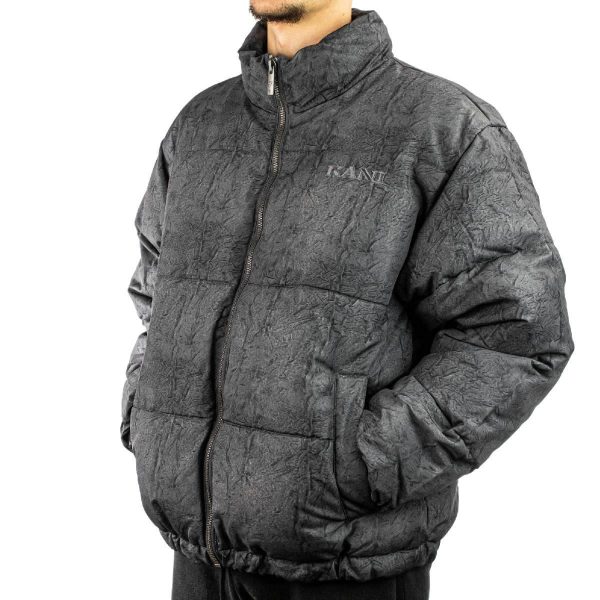 Karl Kani Retro Crackle Print Puffer Winter Jacke 60760020 - dunkelgrau Schn?ppchen – Bild 2