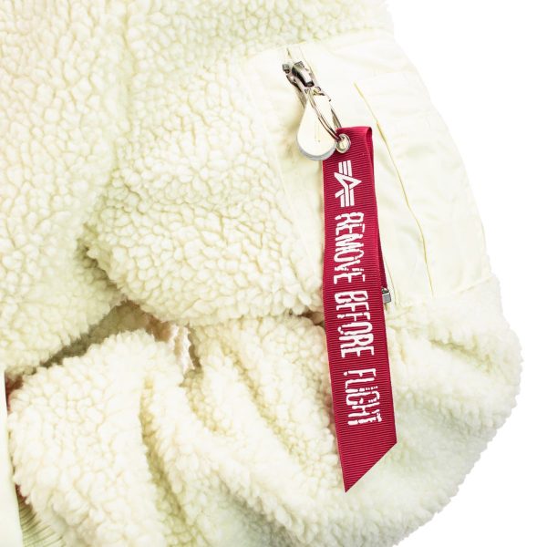 Alpha Industries Inc MA-1 Teddy Flight Jacke 108102-16 - creme Im Angebot – Bild 3