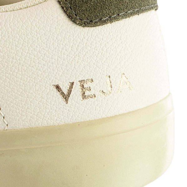 Veja Campo ChromeFree Leather Extra White Kaki CP0502347 - weiss-olive grün-creme Im Angebot – Bild 4