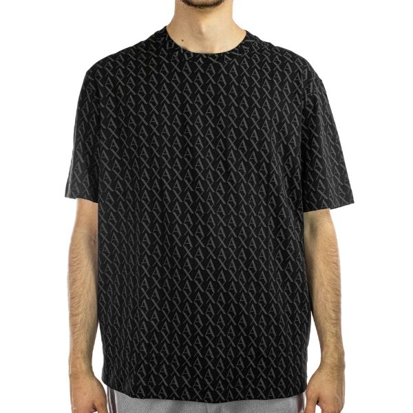 Armani Exchange All Over T-Shirt 8NZTCW-ZJH4Z-42AS - schwarz Angebot